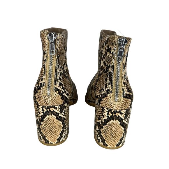 Steve Madden Julianne Snake Embossed Ankle Booties Boots Point Round Toe Size 6 - Picture 6 of 10